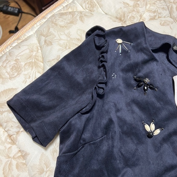Zara Basic navy blue shirt. US 4. - Picture 6 of 6
